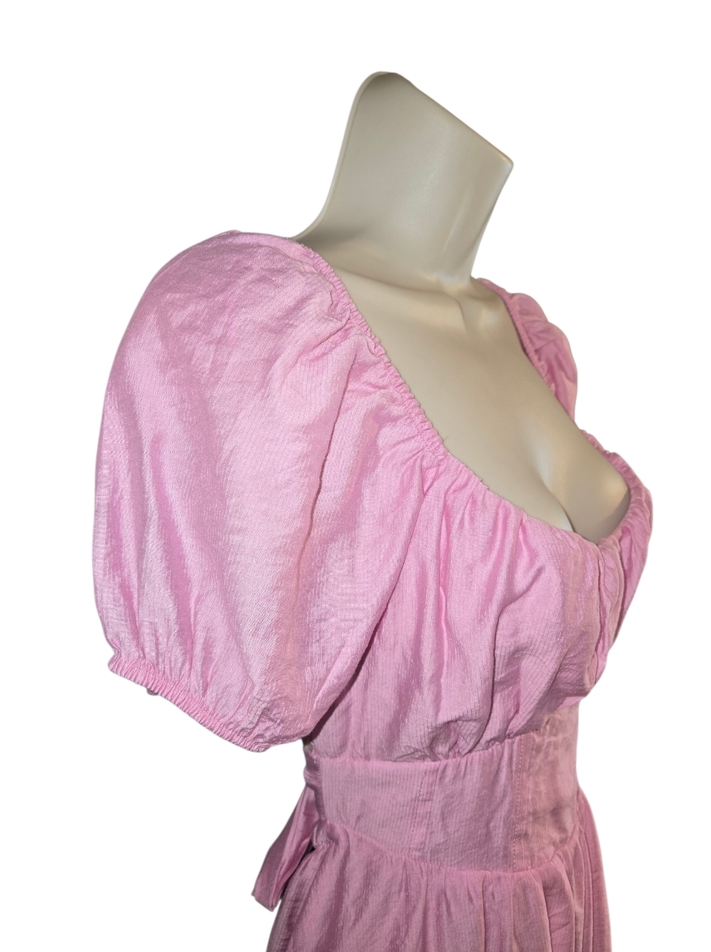 Blu Pepper Pink Milkmaid Coquette Dress, Size Small - Picture 3 of 11